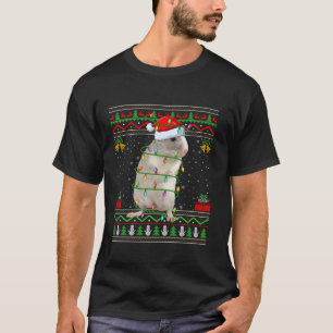 Camiseta Degu Christmas Lights Papais noeis Ugly Sweater Xm