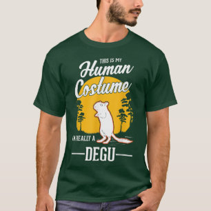 Camiseta Degu Human Costume Halloween Degu 1700