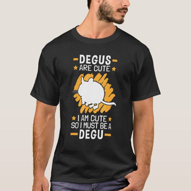 Camiseta Degus São Rodent Chileno Degu Bonito (Frente)