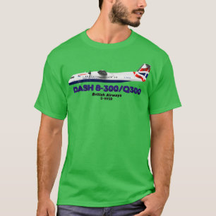 Camiseta DeHavilland Canada Dash 8300Q300 British Airways
