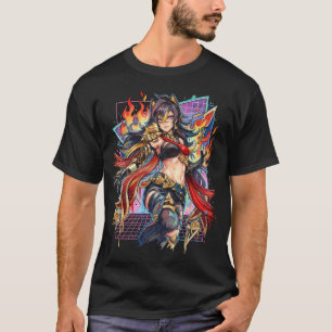 Camiseta Dehya Genshin Impact Claymore Pyro Guerreira Vapor