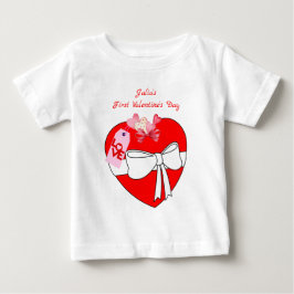 Camiseta Dei-te o meu presente cardíaco para uma Namorados 