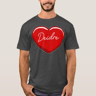 Camiseta DeidreFirst Name Corações I Love De