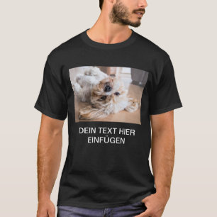 Camiseta DEIN DESIGN/TEXTO/FOTO Herren Hund schwarz