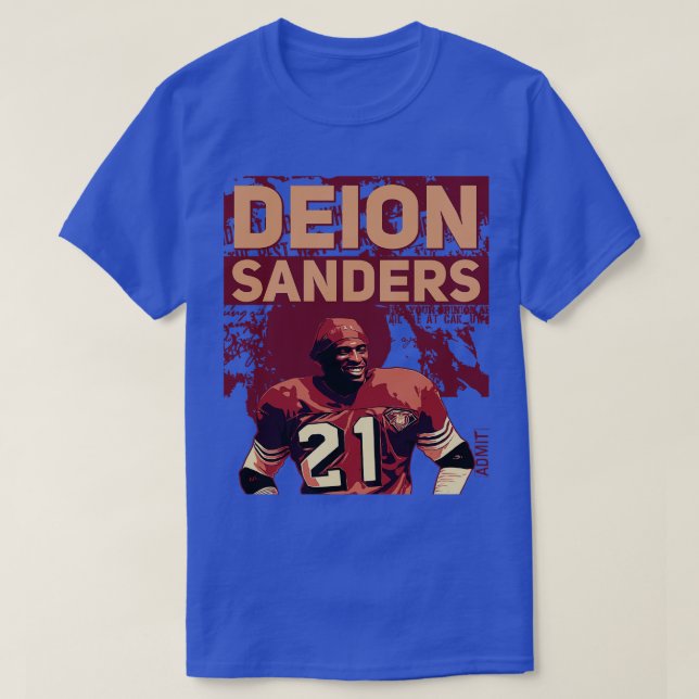 Camiseta Deion Sanders poster vintage (Frente do Design)