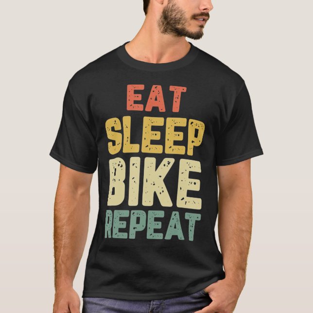 Camiseta Deite-se no Andando de bicicleta de bicicleta de b (Frente)