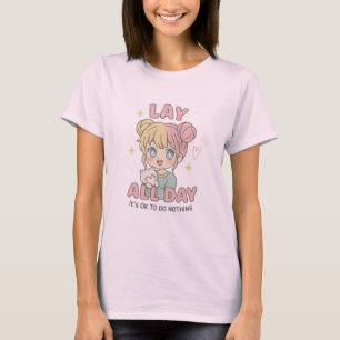 Camiseta Deite Todo o Dia – Cute Pastel Relaxante