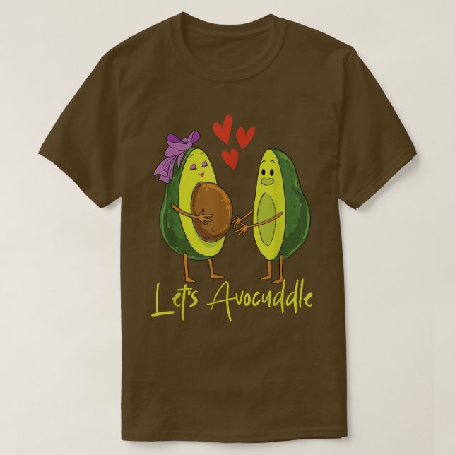 Camiseta Deixa Avocuddle Avocado Casal Vegan Comida (Frente do Design)