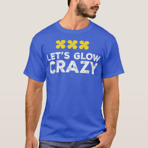 Camiseta Deixa brilhar a cor rave do neon 80s, retrógrada d