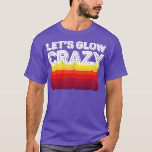 Camiseta Deixa brilhar a cor rave neon 80s do retrato de fe