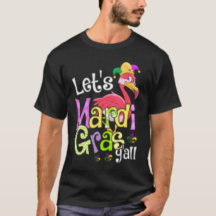 Camiseta Deixa Mardi Gras Yall Flamingo Jester Hat
