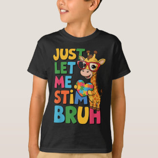 Camiseta Deixa-Me Estimular Os Bros Autista Girafa Autismo
