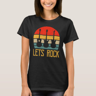 Camiseta Deixa O Guitarrista Do Rock Retro Sunset Mus