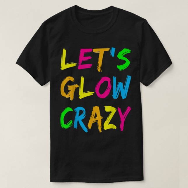Camiseta Deixa-se brilhar a cor das ondas do neon Neon 80s (Frente do Design)