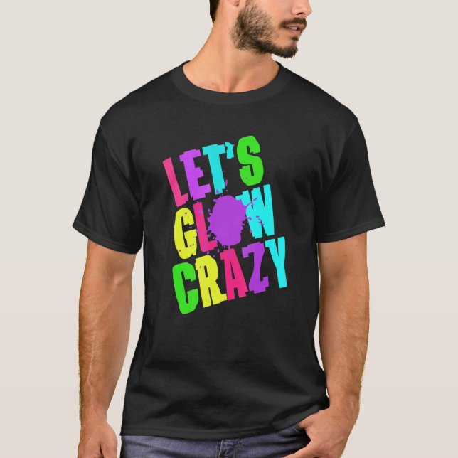 Camiseta Deixa-te brilhar, o Retro Techno Raves Dance Party (Frente)