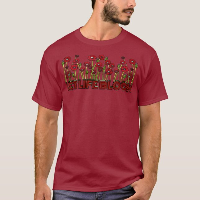 Camiseta Deixar a vida amando flores florista (Frente)