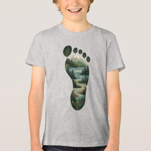 Camiseta Deixar Apenas Pegadas - Eco do Dia da Terra