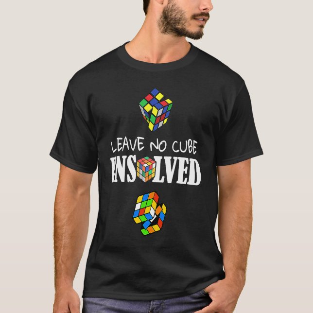 Camiseta Deixar sem Cubo Velocidade Não Resolvida Cortando  (Frente)
