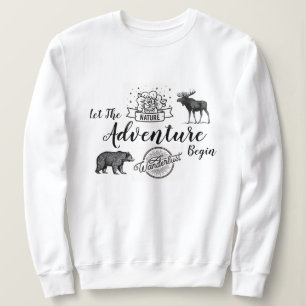 Camiseta Deixe A Aventura Começar A Natureza Selvagem.