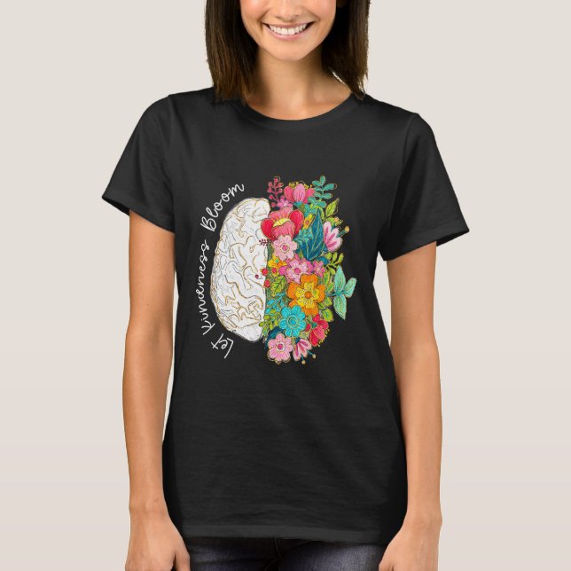 Camiseta Deixe a bondade florescer conscientização sobre sa (Frente)