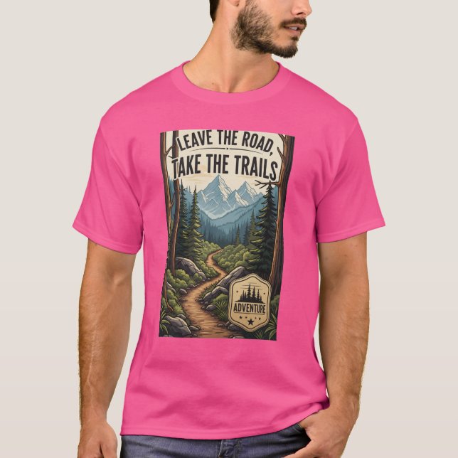 Camiseta Deixe a Estrada, Pegue as Trilhas (Frente)
