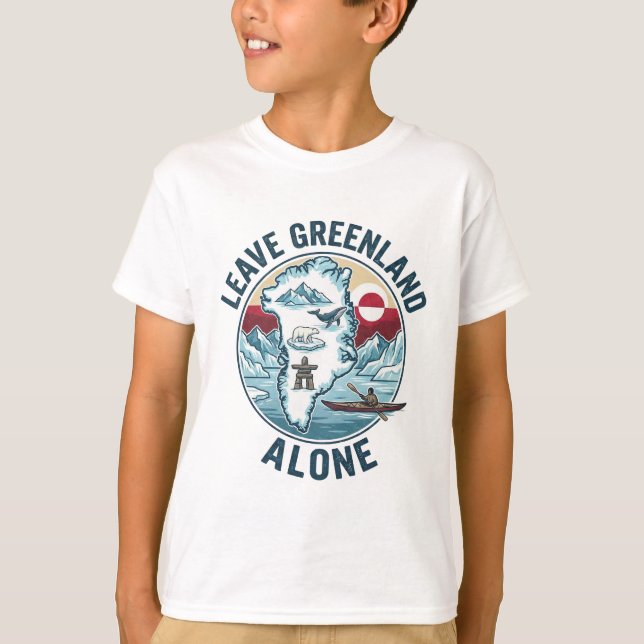 Camiseta Deixe a Groenlândia em Paz (Frente)