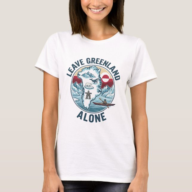 Camiseta Deixe a Groenlândia em Paz (Frente)