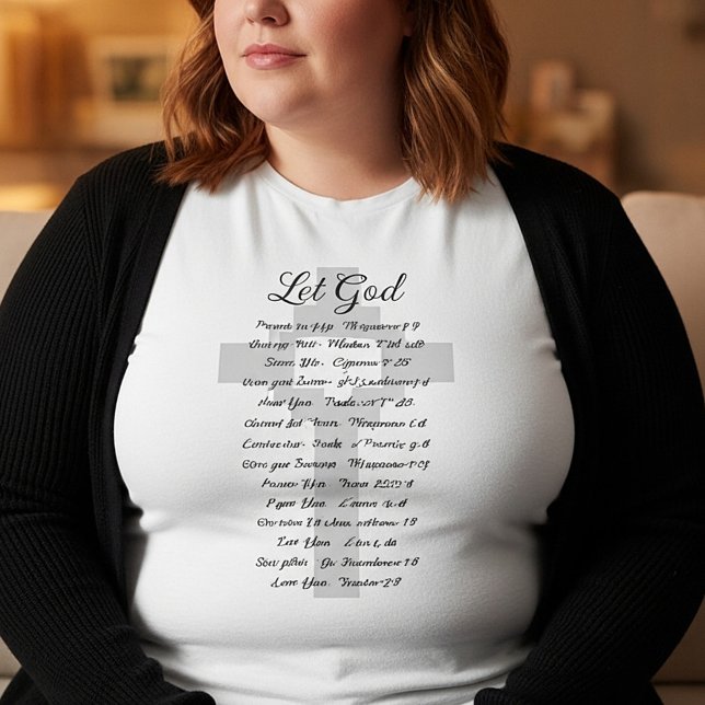 Camiseta Deixe a inspiração da escritura de Deus (Criador carregado)