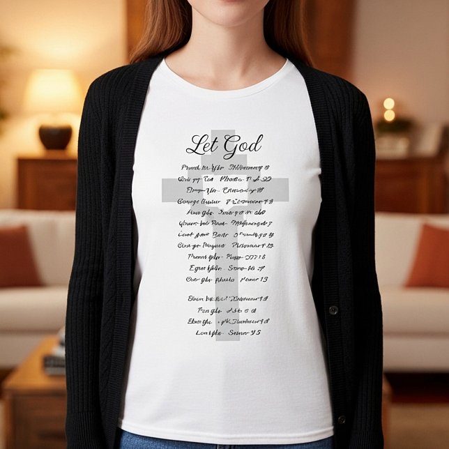 Camiseta Deixe a inspiração das escrituras de Deus (Criador carregado)