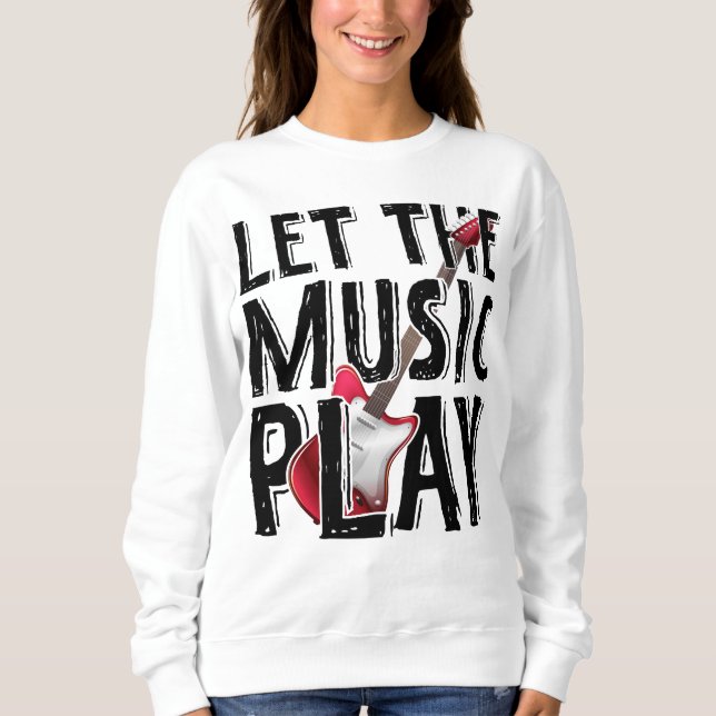 Camiseta Deixe A Música Tocar Violão Elétrico (Frente)