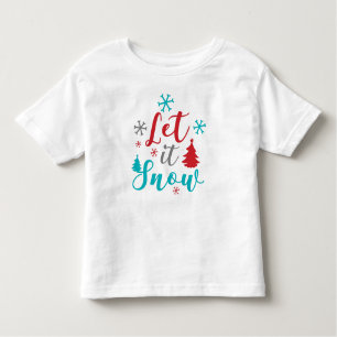 Camiseta Deixe-A Neve, Flocos De Neve, Árvores, Natal, Nata