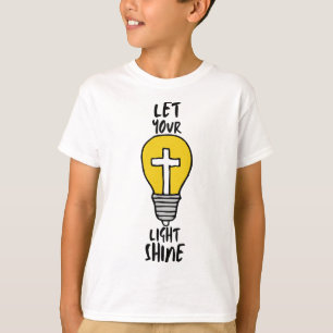 Camiseta Deixe a sua Bíblia brilhante atravessar o menino