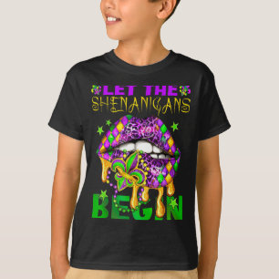 Camiseta Deixe as Travessuras Começarem Mardi Gras Crianças