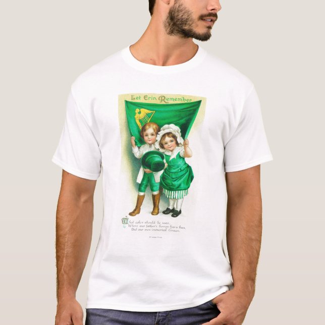 Camiseta Deixe Erin recordar o casal guardarar uma bandeira (Frente)