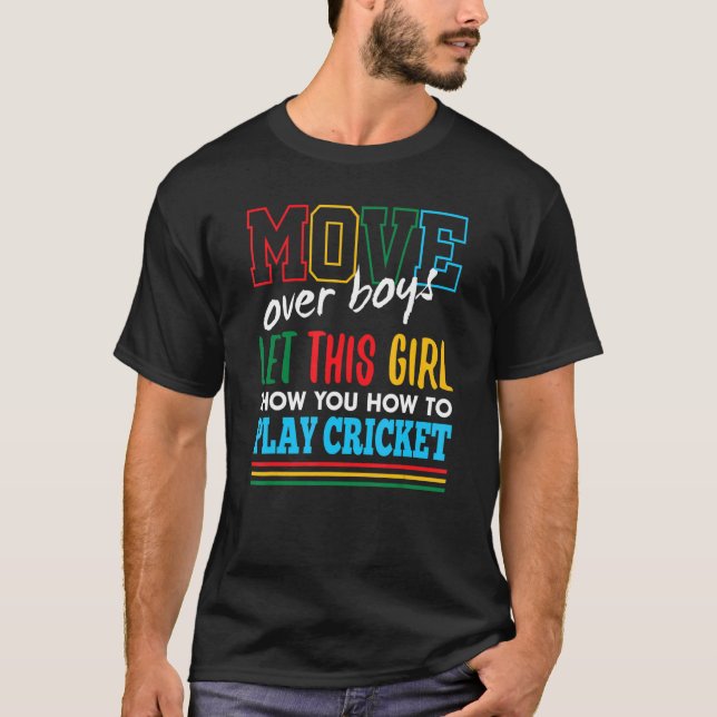 Camiseta Deixe Essa Garota Te Mostrar Como Jogar Cricket En (Frente)