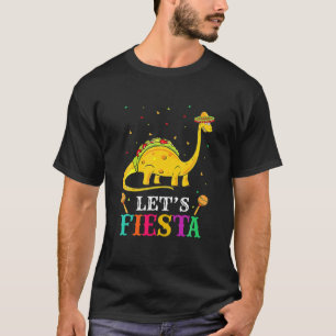 Camiseta Deixe Fiesta Cinco De Mayo Tacosaurus Dinossaur T 