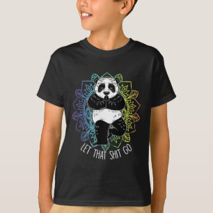 Camiseta Deixe Isso Ir Panda Yoga Vriksasana Engraçado Aman