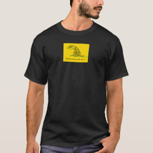 Camiseta deixe-me em paz paródia da bandeira de Gadsden mem