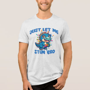 Camiseta Deixe-Me Estim Bro - Dinossauro Autismo