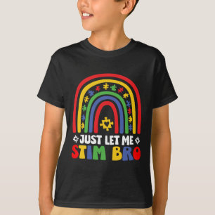 Camiseta Deixe-Me Estimular O Mês De Consciência Do Autismo