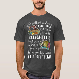 Camiseta Deixe-me mastigar costuras de Natal engraçadas