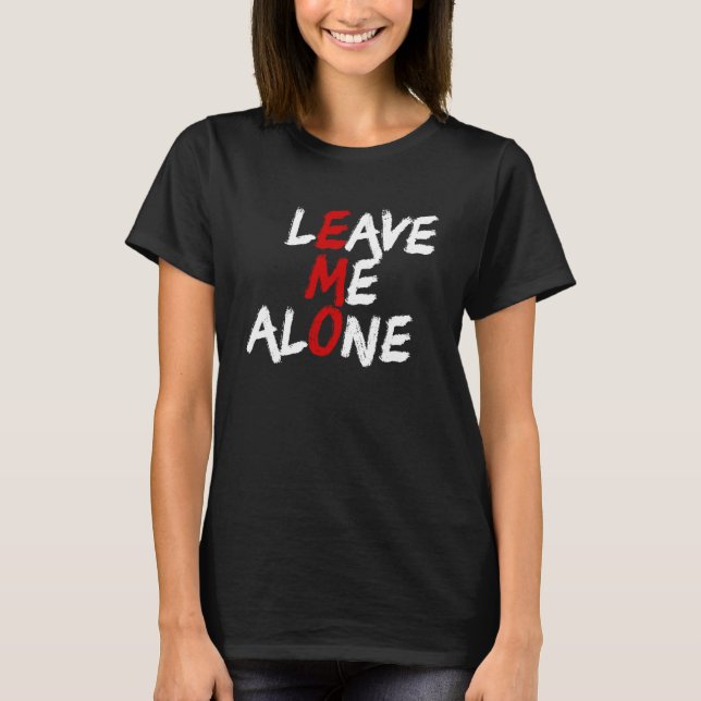 Camiseta Deixe-Me Sozinho Emo Introduzido Contra Emo Social (Frente)