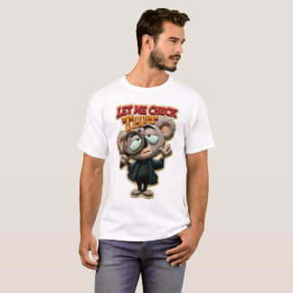 Camiseta Deixe-me Ver Esse Remendo Bordado de Coala Engraça
