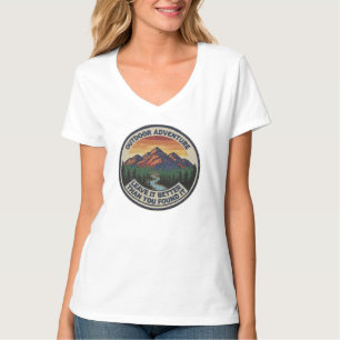 Camiseta Deixe Melhor Vintage Aventura ao Ar Livre Montanha