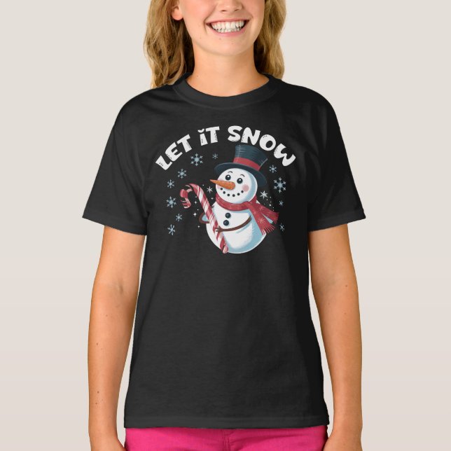 Camiseta Deixe Nevar Boneco de Neve (Frente)