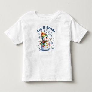 Camiseta Deixe Nevar Boneco de Neve Inverno 