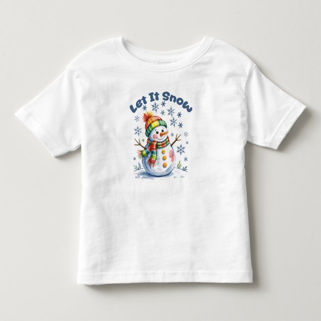 Camiseta Deixe Nevar Boneco de Neve Inverno  (Frente)