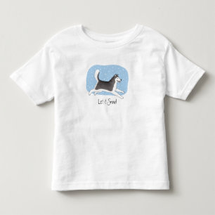 Camiseta "Deixe Nevar!" Design de Cachorro Alegre