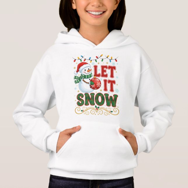 Camiseta Deixe Nevar Homem de Neve Natal (Frente)