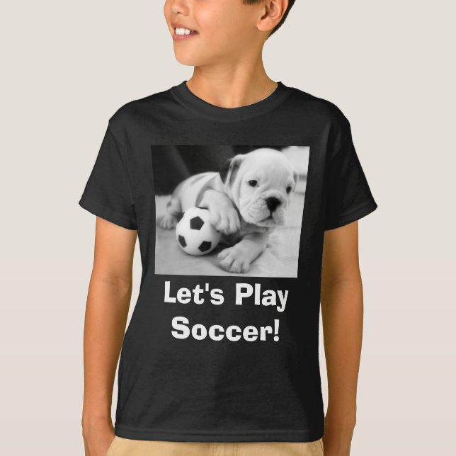 Camiseta Deixe-nos jogar o futebol!  Obscuridade inglesa do (Frente)